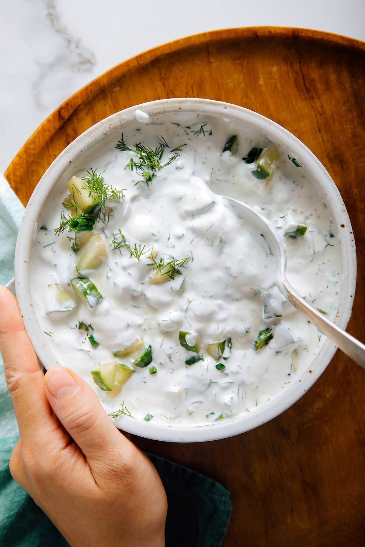 pickle dip in bowl
